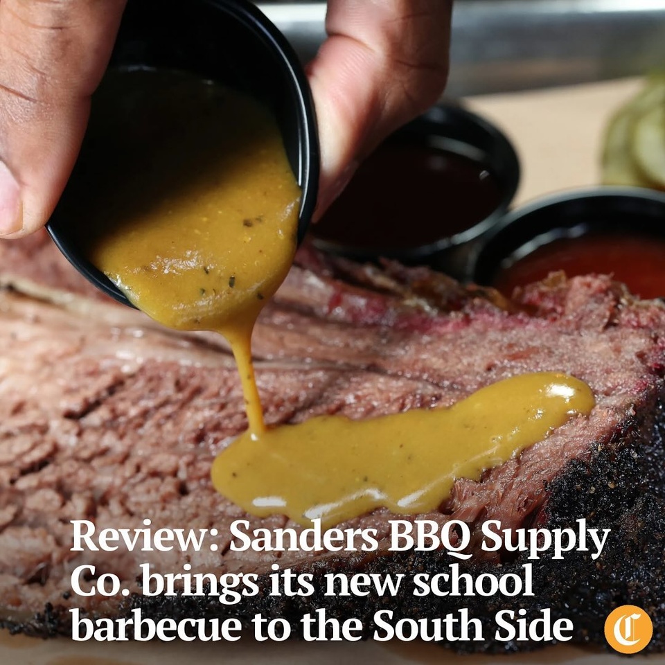 Sanders BBQ Supply Co. in the Beverly neighborhood of Chicago specializes in Texas-inspired new-school barbecue with stunning smoked meat that’s personal and precise, but the restaurant could use a few lessons in old-school service.

Owner James Sanders opened his namesake restaurant in June with a team led by head pitmaster Nick Kleutsch and head chef Bill Jones.

It’s considered one of the first craft barbecue places on the South Side, Sanders said.

Tap on our bio link to read more.

——

Photo 1: Mustard sauce is dribbled onto the beef rib at Sanders BBQ Supply Co. (@sandersbbqsupplyco) on West 99th Street in Chicago on Nov. 21, 2024.

Photo 2: Nestor Aguayo slices brisket.

Photo 3: A smoked cheeseburger with fries is served.

Photo 4: The oxtails on bread.

? Louisa Kung Liu Chu / Chicago Tribune
? Terrence Antonio James / Chicago Tribune