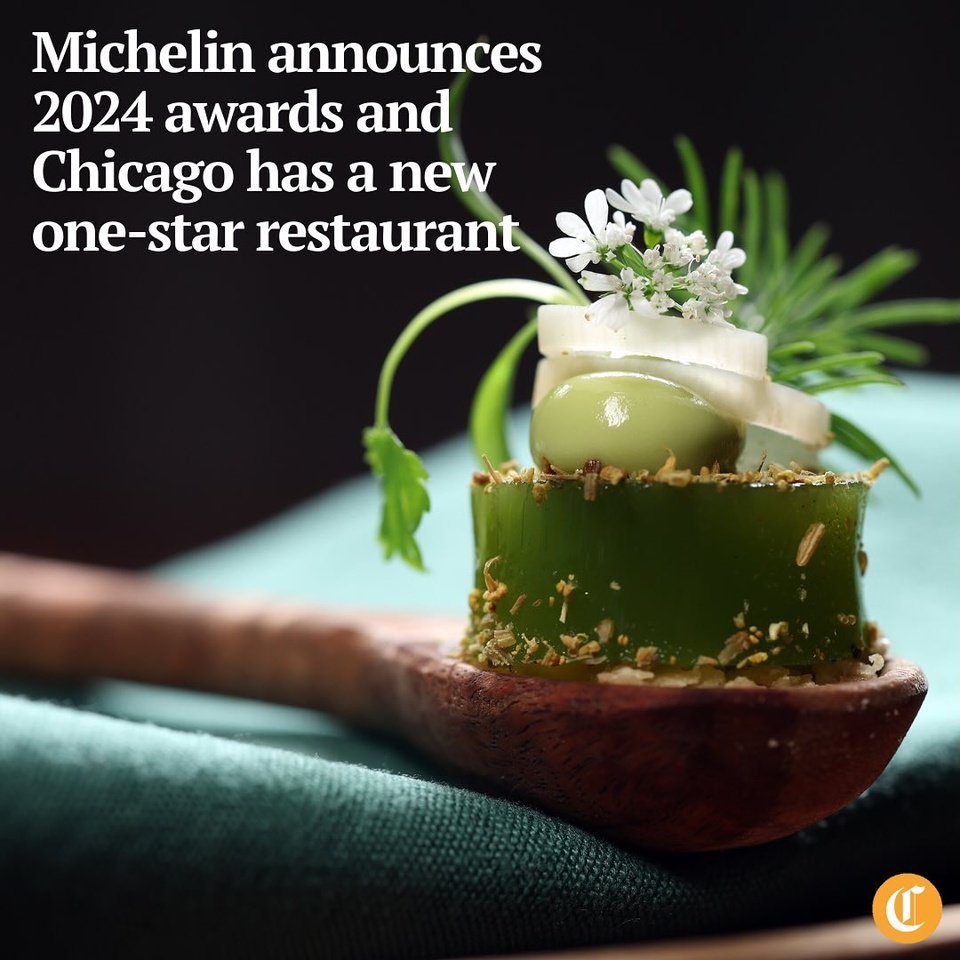 The Michelin Guide ceremony in New York City on Monday saw Chicago add one Michelin-starred restaurant to its repertoire.

Uptown’s Cariño earned a single star within a year of opening. Stars are given out by anonymous inspectors to restaurants and are a coveted symbol of success for chefs, though the award is given to the full team. The guide characterizes Cariño as a Mexican and contemporary restaurant, where Chef Norman Fenton’s team offers a tasting menu of tacos with a modernist approach.

Tap on our bio link to read more.

——

Photo 1: The first course on the tasting menu at Cariño in Chicago (@carino_chicago) reimagines chips and salsa with a spoon holding a tortilla crumble, a salsa verde jelly and more, pictured on Aug. 29, 2024.

Photo 2: Chef/owner Norman Fenton talks to diners at the chef’s counter at.

Photo 3: The aguachile is Fenton’s most dramatic dish.

Photo 4: Fenton makes a tostada on April 9, 2024.

Photo 5: The only classic taco found on the creative late-night omakase menu is suadero taco.

? Ahmed Ali Akbar / Chicago Tribune
? Terrence Antonio James / Chicago Tribune