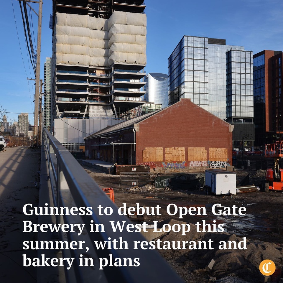 If you're hankering for a perfect pour of Guinness lingers long after St. Patrick’s Day, you’re in luck: Guinness expects to open its Chicago brewery this summer in the West Loop neighborhood.⁠
⁠
Open Gate Brewery will be the second of its kind in the United States, and will share similarities with its sibling Guinness brewery outside of Baltimore.⁠
⁠
In addition to a taproom and working brewery, Open Gate will boast a full-service restaurant, a bakery with coffee from Intelligentsia and spaces for retail and private events, the company said. The brewery will operate within the former Pennsylvania Railroad Depot at 901 W. Kinzie St. near the Fulton Market district.⁠
⁠
Guinness has “long been fascinated with the idea of taking what is old and making it new again,” making the long-empty depot an ideal location, said Rodney Williams, president of the brand’s parent company, Diageo Beer.⁠
⁠
Tap the link in our bio for more, including how Chicago’s Open Gate Brewery will make beers tailored to Chicago palates.⁠
⁠
? Richard Requena / Chicago Tribune⁠
? Chris Sweda / Chicago Tribune⁠
⁠