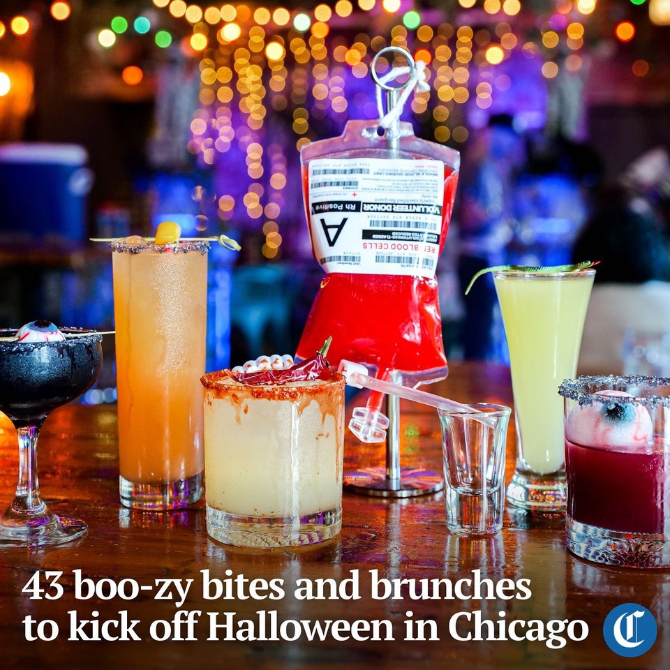 Chicago’s bars and restaurants go all out for Halloween, so no matter your favorite part of the holiday, there’s a treat in store for you.

You can compete in costume contests by yourself or with your pup, get crafty with pumpkin carving, and find spooky themed food and drinks. There are family-friendly bashes, haunted dance parties, boozy drag brunches and tarot readings at events running through the end of October.

Tap on our bio link to check out our guide to celebrating Halloween around Chicago.

—------------------
Photo 1: Halloween specials at the Voodoo Lounge at Ina Mae Tavern.
Photo 2: Halloween treats at Good Ambler.
Photo 3: Halloween cocktail at the Voodoo Lounge at Ina Mae Tavern.
Photo 4: Halloween tarot readings at The Press Room.

? Samantha Nelson / Chicago Tribune
? Ina Mae Tavern, Kristen Mendiola and SG Tarot