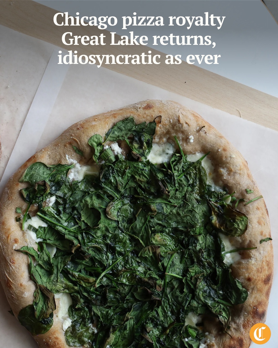 Great Lake, the legendary pizza joint that fixated (and sometimes frustrated) Andersonville for five years, has returned, a dozen years later.⁠
⁠
Last week, in true Great Lake fashion, it opened very quietly on Berwyn Avenue, two blocks from its original home on Balmoral Avenue.⁠
⁠
That’s a big difference from those days of long queues down Balmoral, the national spotlight (GQ, Food & Wine, New York Times, etc.) that said Great Lake made the best pizza in America, the block-long lines during a one-day pop-up at Cellar Door Provisions in 2019, that crush of fans suggesting Great Lake had not faded from memories. ⁠
⁠
Tap on our bio link to read more.⁠
⁠
-----⁠
⁠
Photo 1: Two whole pizzas on a shelf at Great Lake on June 24, 2025.⁠
⁠
Photo 2: Owner Nick Lessins takes a pizza out of the oven.⁠
⁠
Photo 3: Owner Lydia Esparza prepares ingredients to make a pizza.⁠
⁠
? Christopher Borrelli / Chicago Tribune⁠
?️ Antonio Perez / Chicago Tribune / @apereztribune