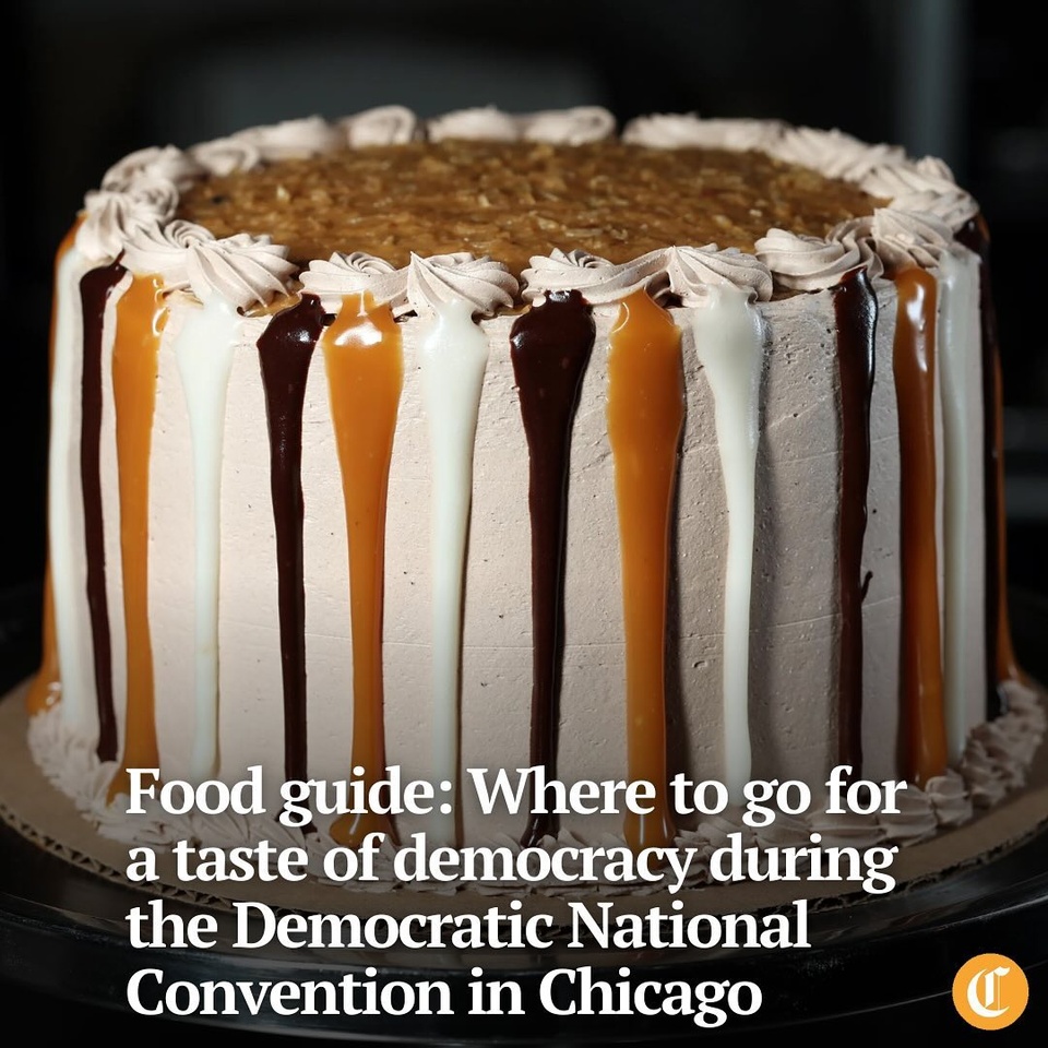 The new Kamala cake at Brown Sugar Bakery in Chicago did not just fall out of a coconut tree.

Baker Stephanie Hart created the cake inspired in part by a visit from Vice President Kamala Harris in 2021. The VP’s staff had pre-ordered a slice of German chocolate cake, made with coconut frosting. Harris had said it’s her favorite cake flavor, and she gets it for her birthday every year.

Brown Sugar Bakery still offers an Obama cake too, with layers of buttery yellow, dark chocolate and red velvet cake, all frosted with cream cheese icing, then topped with a drizzle of chocolate and pecans.

Tap on our bio link for what to get and where for a taste of democracy in Chicago.

——

Photo 1: Brown Sugar Bakery owner Stephanie Hart designed a cake in honor of Vice President Kamala Harris at Brown Sugar Bakery (@brownsugarbakeries) on East 75th Street, Aug. 9, 2024.

Photo 2: Gloria Johnson spoons macaroni and cheese into a container for an order at MacArthur’s Restaurant in the Austin neighborhood on Aug. 24, 2023.

Photo 3: The first batch of smoked fish to come out of the smokehouse rests on strings at Calumet Fisheries on June 8, 2024.

? Louisa Kung Liu Chu / Chicago Tribune
? Terrence Antonio James, John J. Kim and Eileen T. Meslar / Chicago Tribune