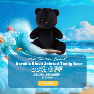 ?Our Getahug Black Jointed Teddy Bear Boba is officially released!
BUY NOW to enjoy 20% discount?
⭐Please Note: Discount available period: 05.22-05.27 EST
Don't hesitate to take the cute black teddy bear home as soon as possible? #getahug #teddybear #blackteddybear #giftideas