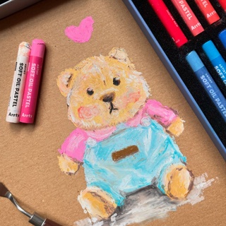 We look alike???Thanks for drawing for me! @aboutbasakkahraman 
#getahug #teddybear #pinkBeanie #arrtxsoftpastels #softoilpastels #getahugco #arrtx #illustrationartists #artistatiktok #kidlitillustration #kidlitartists