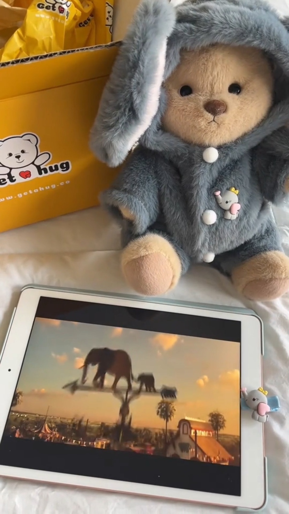 Elephant lover!?? #getahug #teddybear #costomize #dumbo #elephantoutfit