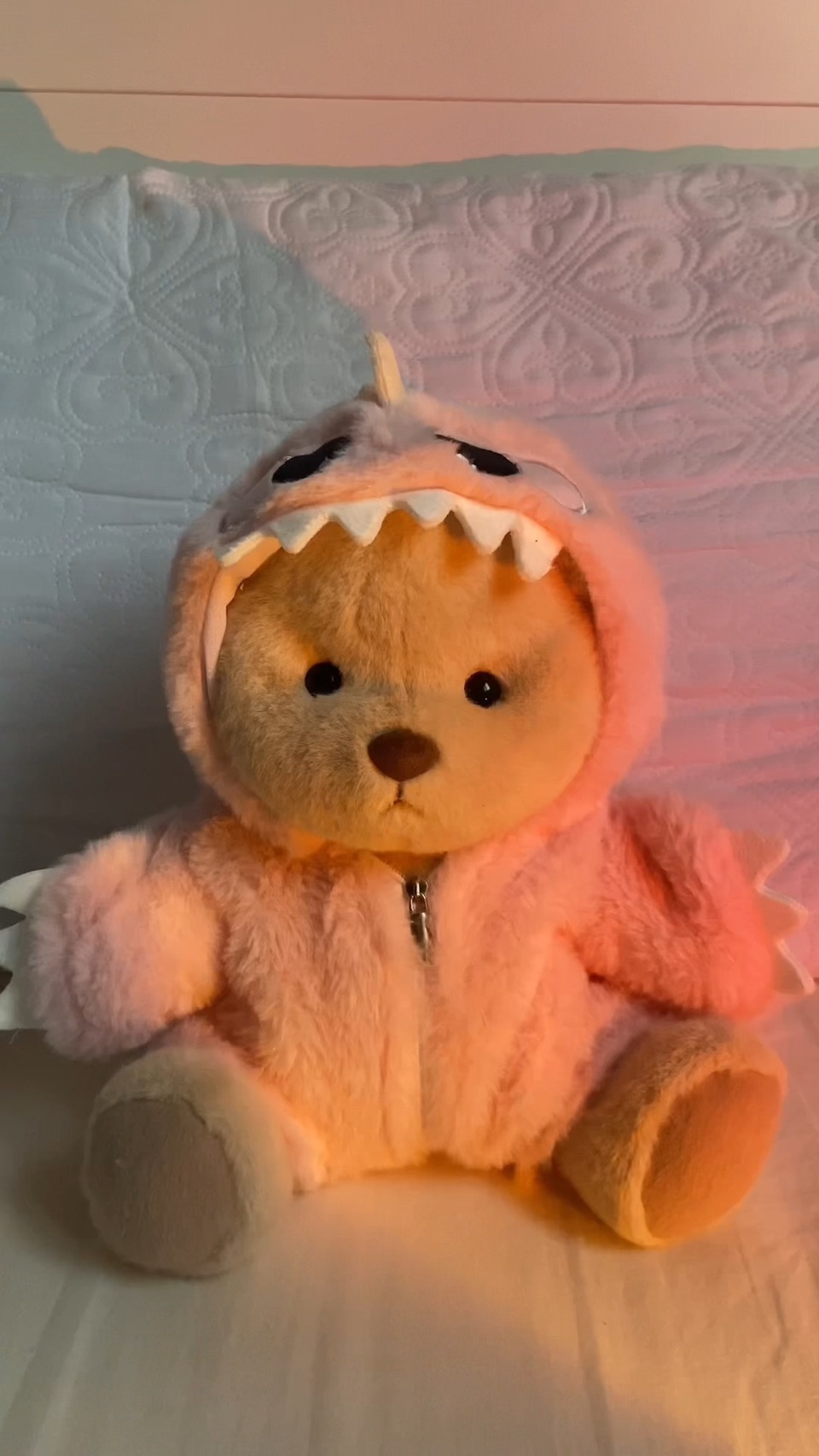 ?Bask in my adorableness!??⭐
 #getahug #pinkdino #teddybear #teddy #plushies #stuffedanimals #softtoy #cuddlytoy #toystagram #toyphotography #bearlover #toyscollection #girly #vibe #aesthetic #girlie #girlyroom