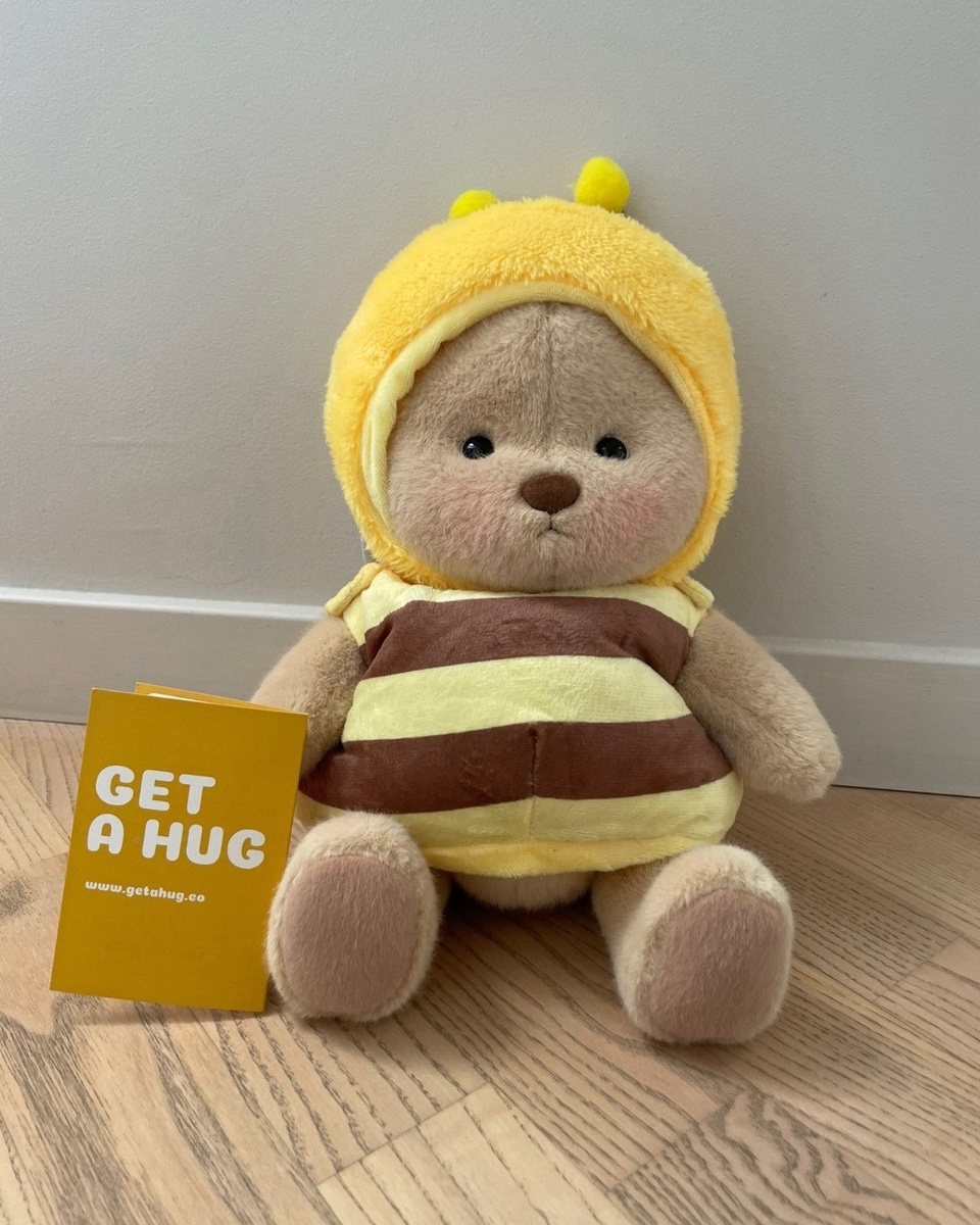 Honey bee!??Look the shiny little wings!!!?#getahug #bee #bear #beebearoutfit #collection #gift #unboxing