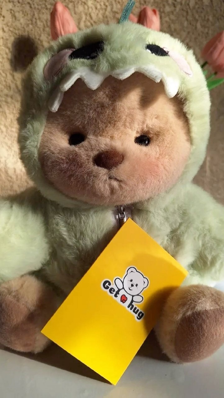 ?Cute bear can cure everything, right??? #getahug#billybear#billy#dino#greendino#teddybear #teddy #plushies #stuffedanimals #softtoy #cuddlytoy #toystagram #toyphotography #bearlover #toyscollection #girly #girlie #aesthetic #daily#weekend
