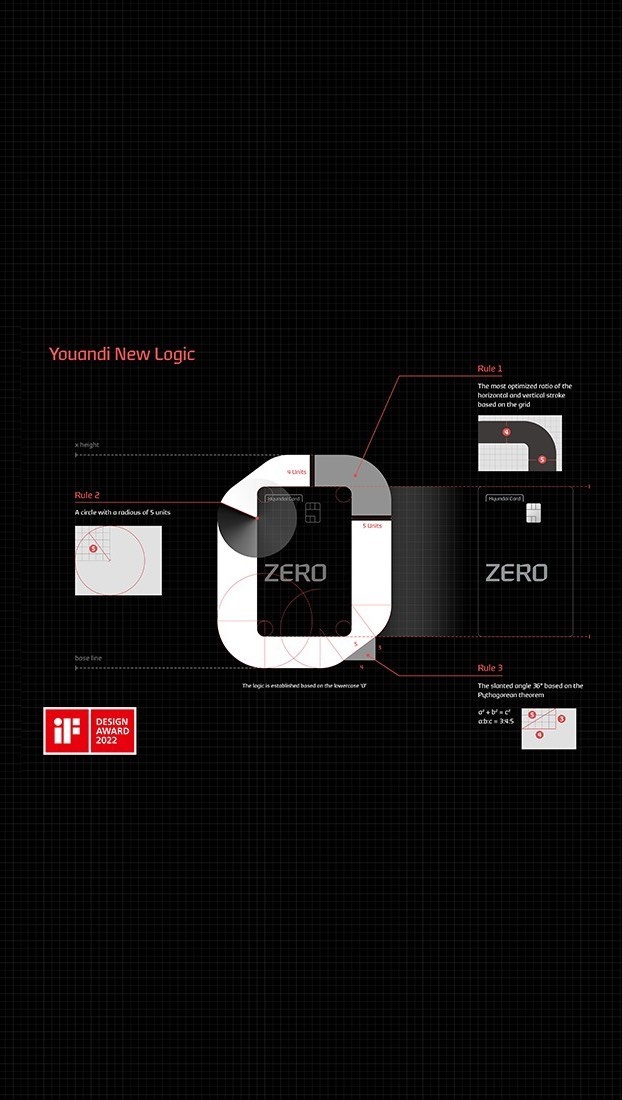 ⠀
폰트만 봐도 현대카드가 보인다
현대카드를 닮은 서체, Youandi New
⠀
신용카드를 담아낸 디자인에
그리드 시스템으로 각도와 획의 굵기는 더 정교해지고
Variable Font로 다양한 디지털 환경 최적화
⠀
iF 디자인 어워드 수상 ? 에 빛나는 ‘Youandi New’ 서체
⠀
카드에서, 라이브러리에서
웹에서, 앱에서,
⠀
모든 현대카드에서 Youandi New 서체를 만나보세요
⠀
#유앤아이뉴 #YouandiNew
#현대카드서체
#현대카드 #HyundaiCard