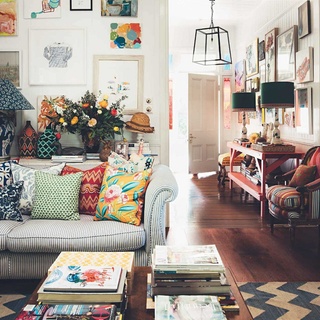 Renowned interior and textile designer, Anna Spiro's 1880s Queenslander home is much like her style – layered, colourful and unpredictable.⁠
⁠
"Imagination and cleverness come when you have a room of furniture that doesn't match," Anna declares. "Sometimes people use too many pieces from the same collection — how uninteresting and boring!"⁠
⁠
Step inside via the link in bio.⁠
⁠
Photography: Jared Fowler⁠
⁠
#annaspiro #eclecticinterior #countryinterior #colourfulinterior