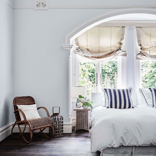 Once a grand ballroom, this bedroom at Mylora Homestead in Binalong, NSW is a lesson in creative reuse. Even the deeply stained floorboards were salvaged from a railway in Paris.  ⁠
⁠
Inspired to give your bedroom a cosy update? Tap the link in our bio to see 23 beautifully styled country bedrooms. ⁠
⁠
Photography: @lisacohenphoto ⁠
Styling: @becksimonstylist