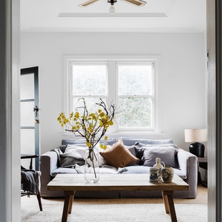 After falling in love with their country weekender in Mollyullah, VIC, couple Bec and Angus Macdougall decided to say goodbye to city life in order to soak up the tranquil atmosphere of their rural property full time.⁠
⁠
“We loved it here so much and farming was even more rewarding than  we anticipated,'” recalls Bec. ⁠
⁠
Today, the couple often welcome guests to share in the beauty of Dunmore Farm, where they have restored not only their own family farmhouse, but an 1870s cottage as well. ⁠
⁠
Tap the link in our profile to take a tour.⁠
⁠
Photography: @marniehawson⁠
Words: @virginia_imhoff⁠
⁠
#livingroom #cottagelivingroom #cottagestyle #countryhome #renovation