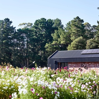 The home of flower growers Janae and Chris Pacquin-Bowden features a facade of recycled brick enveloped in Colorbond. During the build, the couple made a committment to repurpose as many old materials as possible. ⁠
⁠
Tap the link in our profile to explore their home and the @fleurs_de_lyonville flower farm, which - at various times of the year - is abloom with dahlias, ranunculus, waratahs, kangaroo paws and more.⁠
⁠
Photography: @markroperphotography⁠
Styling: @lynda.gardener + @bellebrightproject⁠
⁠
#flowerfarm #modernhome #sustainableliving #farmhouse