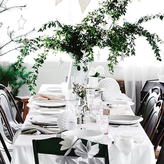 Dreaming of a white #Christmas? Too bad we live in Australia, where snow in December is as rare as a leftover piece of pudding! But with a little ingenuity, you can easily style a fresh, white festive theme. ⁠
⁠
Click the link in our bio for some decorating inspiration! ⁠
⁠
Photography @lisacohenphoto⁠
⁠
#Christmas #tablesetting #festive #foliage