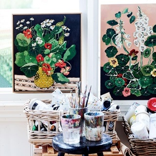 Plants and flowers are at the heart of #artist @anna_placidi's life and work. ⁠
⁠
Applying her paint in thick, expressive layers, she creates still-life #artworks of vibrant, glowing colours that celebrate #nature, #plants and insects as well as everyday objects. "A lot of people say my works are joyful," says Anna.⁠
⁠
Tap the link in our bio to see more of Anna's beautiful work and to tour her charming miner's #cottage in Ballarat.⁠
⁠
Photography: @markroperphotography⁠
⁠
#australianartist #stilllife #floralart #botanical 