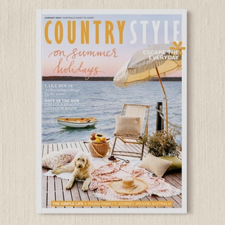 The January issue of Country Style is on sale today!⁠
⁠
⁠We’re still in holiday mode, and so is gorgeous groodle Aggie, who’s relaxing on the private jetty at Rachel Waller’s stunning lakeside cottage on the Sunshine Coast in Queensland. The charming pink home of @inhersixties is surrounded by birdsong, abundant wildlife and lush greenery – and makes a marvellous spot for an afternoon beside the water.⁠
⁠
Step inside the colourful world of @emilyimeson, a NSW Northern Rivers artist who works in collaboration with nature itself. Plant dyes, earth and rainwater all play their part in her magical creations.⁠
⁠
Escape to the coastal paradise of Queensland’s Keppel Sands. The owners of @palm_house_keppel_sands bought a knockdown shack, and discovered an original timber-worker’s cottage under the fibro, which they lovingly restored and extended. Now it’s a subtropical oasis of cool white and ocean treasures.⁠
⁠
Travel to Tasmania, to a farm where peonies grow. @westonfarm is an abundant garden brimming with blousy peonies, olives, vegies and honey – and you needn’t visit the farm to get it. The owners, Richard and Belinda Weston, supply their produce to the café they own in Hobart, @pigeonholecafewesthobart.⁠
⁠
Armed with a love of flowers and determination to do business differently, Madeleine Lee created @oakmeadowclothing in her hometown of Byron Bay – and like the handpainted florals that decorate its pretty dresses, it’s blooming.⁠
⁠
And we follow Jodi Wilson on her inspiring journey round Australia with her young family, all documented @practisingsimplicity and in her new book.⁠
⁠
Photography @hannahpuechmarin ⁠
Styling @albertandgrace⁠
⁠#magazinelovers