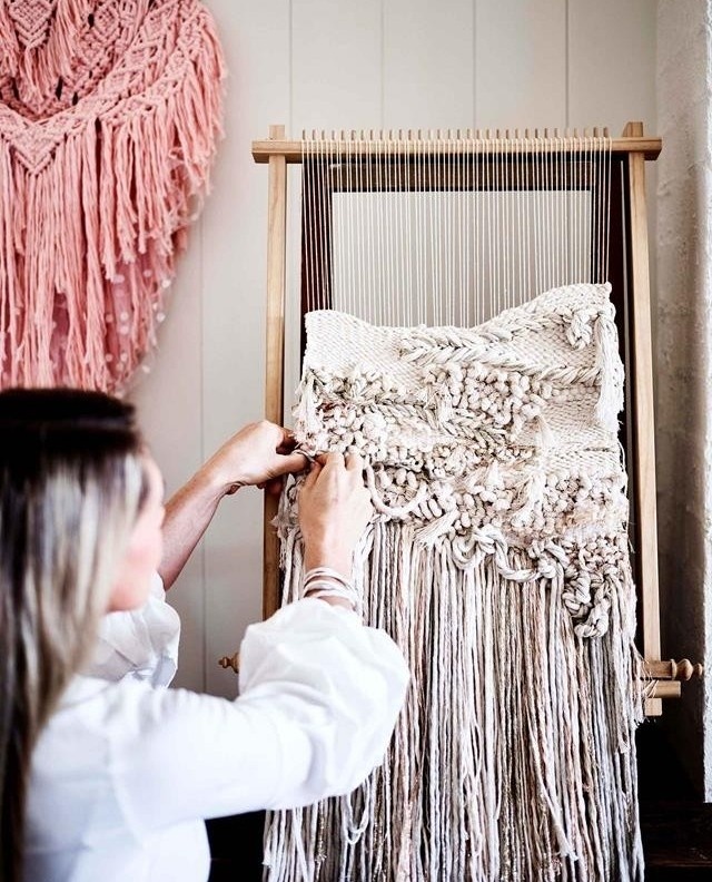 Woven creations by #macramé artist Brydie Stewart of @marymakerstudio often sell out online within minutes. Each distinctive wall-hanging can feature up to six kilograms of fringing alone! ⁠
⁠
Before pursuing a career in the arts, she was a high school #teacher. “I'd given so much to enable everyone else to shine, but what did I really want to do? I made a promise to myself to see where I could take this," she says.⁠
⁠
Head to the link in bio to read her inspiring story and see more of her #bohostyle creations. ⁠
⁠
Photography: @markroperphotography 