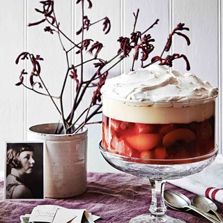 What is your favourite #Christmas #dessert? For one family, no celebration is complete without their nan's classic #trifle. ⁠
⁠
The trifle comprises of #custard and #cream layered atop a base of summer fruit suspended in strawberry jelly. ⁠
⁠
Find out how to make this dessert, and 7 other #aussiechristmas desserts, by clicking the link in our bio.⁠
⁠
Photography @lisacohenphoto ⁠
Styling Tessa Kavanagh