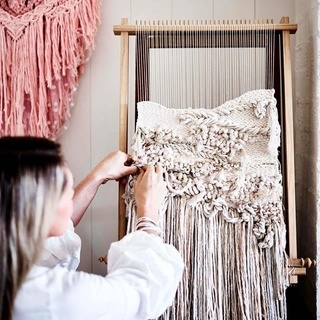 Woven creations by #macramé artist Brydie Stewart of @marymakerstudio often sell out online within minutes. Each distinctive wall-hanging can feature up to six kilograms of fringing alone! ⁠
⁠
Before pursuing a career in the arts, she was a high school #teacher. “I'd given so much to enable everyone else to shine, but what did I really want to do? I made a promise to myself to see where I could take this," she says.⁠
⁠
Head to the link in bio to read her inspiring story and see more of her #bohostyle creations. ⁠
⁠
Photography: @markroperphotography 