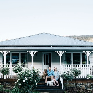 Welcome to Crabtree Heights, a charming cottage in in Tasmania's Huon Valley that is home to Laura and Boz and their two dogs Ted and Betty.⁠
⁠
Since 2014, the pair have renovated the cottage inside and out, painting, rebuilding the verandah and adding to the garden. ⁠
⁠
"I like to sit on the deck and talk to the chickens," says Laura. "We'll be here forever." ⁠
⁠
To take a tour of the cottage at Crabtree Heights, tap the link in our bio. ⁠
⁠
Photography: @marniehawson⁠
⁠
#cottage #facade #renovation #renovationideas⁠
 