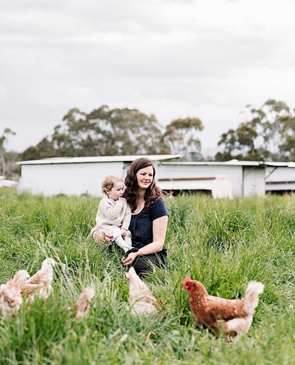 Since she was eight years old, Madelaine has been in charge of the free-range hens at @hollyburtonfarm, which she runs alongside her mum, Colita Scott. "It's awesome to follow in her footsteps," she says.⁠
⁠
Today, Madelaine is passing the same passion for organic, free-range eggs onto her daughters Thora and Lorien (not pictured). ⁠
⁠
Tap the link in our bio to explore Hollyburton Farm and feast your eyes on the delicious produce to be found in their farm gate stall. ⁠
⁠
Photography: @marniehawson⁠
Styling: @bellebrightproject⁠
⁠
#chickens #freerangechickens #raisingchickens #farming