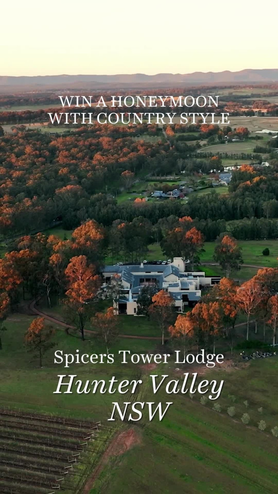 Win a Honeymoon to Spicers Tower Lodge!⁠
⁠
Country Style Weddings is giving you the opportunity to win an indulgent honeymoon at the luxurious Spicers Tower Lodge in the world-renowned Hunter Valley wine region.⁠
⁠
Including flights, transfers and all-inclusive accommodation, this is the perfect way to start your married life.⁠
⁠
Enter at homestolove.com.au/country-style-spicers-competition⁠
⁠
#countrystyleweddings⁠
