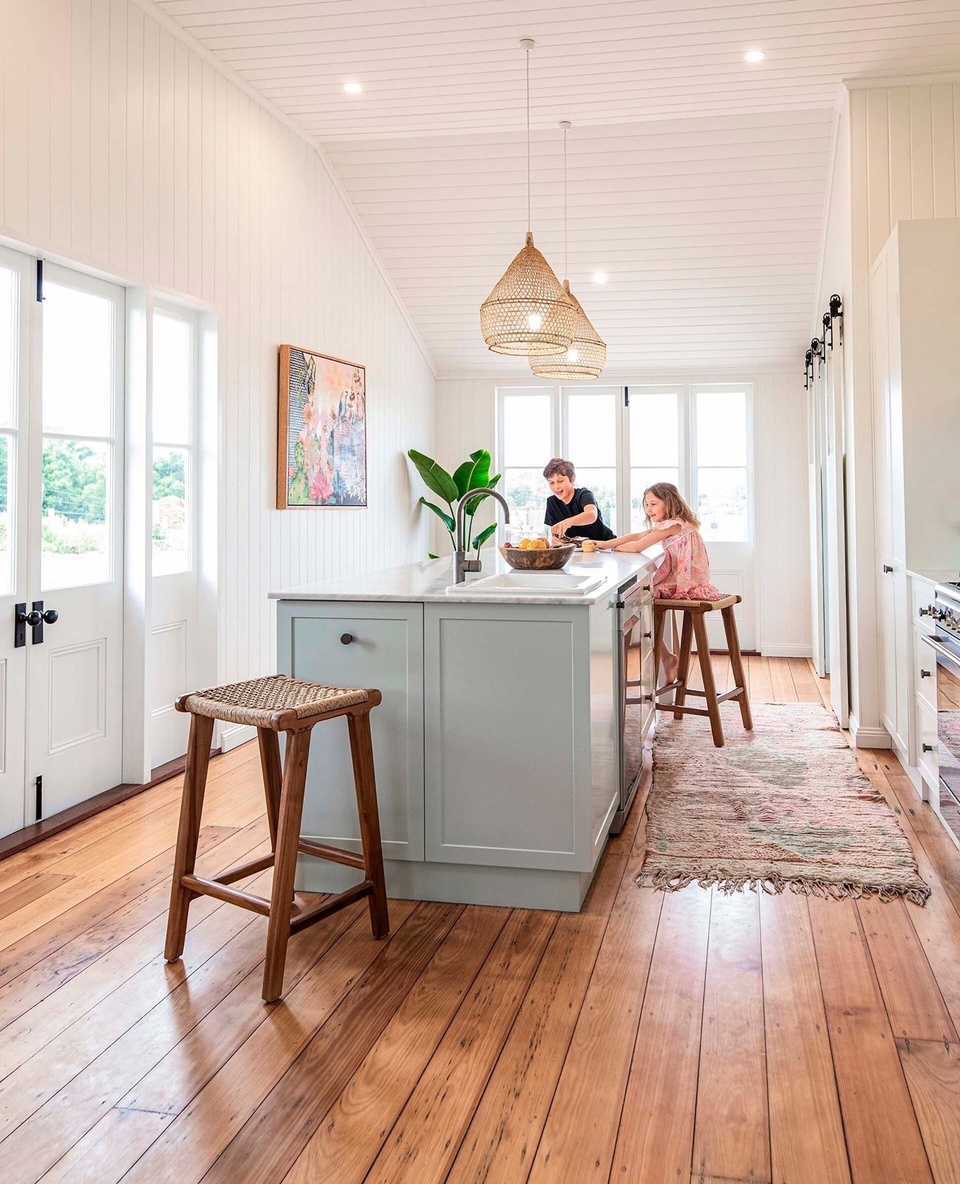 This classic Queenslander was once a three-bedroom home "with no functioning bathroom or kitchen," says owner Julie Granger. ⁠
⁠
A major renovation, involving the re-configuration of the layout, soon made way for an enlarged open-plan kitchen, living and dining room as well as a modern internal laundry and a light-filled bathroom. ⁠
⁠
Tap the link in our profile to take a tour of the home.⁠
⁠
Photography: Morgan Kelly @casa_morgan⁠
⁠
#kitchenrenovation #kitchendesign #queenslander