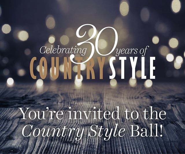 It's our 30th birthday this month and you're invited to the party. Join the team for the inaugural Country Style Ball on Thursday May 30th at Carriageworks in Sydney, where we'll celebrate this milestone and recognise some of the people who are making a difference in regional Australia. For more information and ticket sales, click on the link in our bio. #countrystyleloves #birthdayparty  #countrystyleball #regionalaustralia