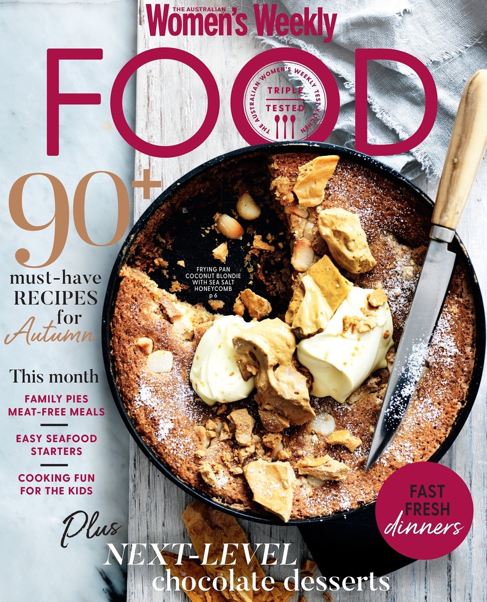 The year is flying by and Easter is almost upon us... which means permission to indulge in chocolate and hot cross buns – for breakfast no less! ⁠
⁠
In the April issue of Women's Weekly Food, on sale today, we show you step-by-step how to make your own, as well as savoury flavour switch-ups such as our Cheesy Chorizo & Jalapeño Hot Cross Pull-apart Buns. ⁠
⁠
Seizing the opportunity for a few days off is also a great excuse to cook for precious family and friends, be it a leisurely autumn lunch or picnic. Either way, we have easy and delicious recipes just right for the occasion. ⁠
⁠
But if you only make one recipe this month, make it our cover star, Frying Pan Coconut Blondie with Sea Salt Honeycomb. The title is a mouthful, but the taste is just dreamy. ⁠
⁠
Women's Weekly FOOD is on sale today in supermarkets, newsagents or head to the link in our bio and subscribe today and have every issue delivered straight to your door.⁠ ⁠
⁠
Photographer: @louiselisterphotography | ⁠
Stylists: Sophia Young, @emmatknowles | Photochefs: Laura Jenkins, @nadiafonoff