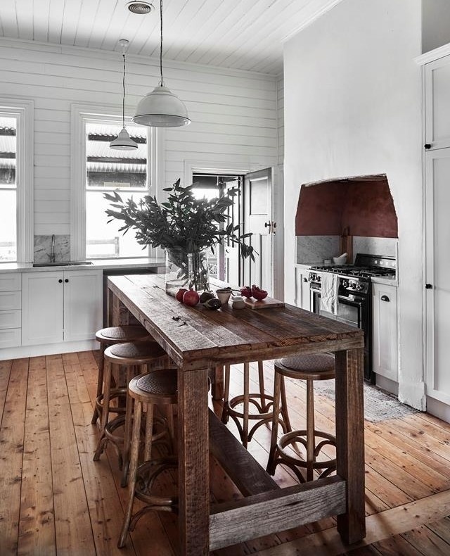 For interior designer Julie Johnson, this four-bedroom brick farmhouse dating back to 1907, presented both an enticing challenge and an opportunity for healing. ⁠
⁠
"After a family tragedy, it was a soothing balm to my soul a bit," she says.⁠
⁠
A centre island, made from wood found in the shearing shed, is the standout feature of the restored kitchen.⁠
⁠
Tap the link in our profile to step inside. ⁠
⁠
Photography: @rochelleeagle ⁠
⁠
#rustichome #farmhousekitchen #kitchenrenovation