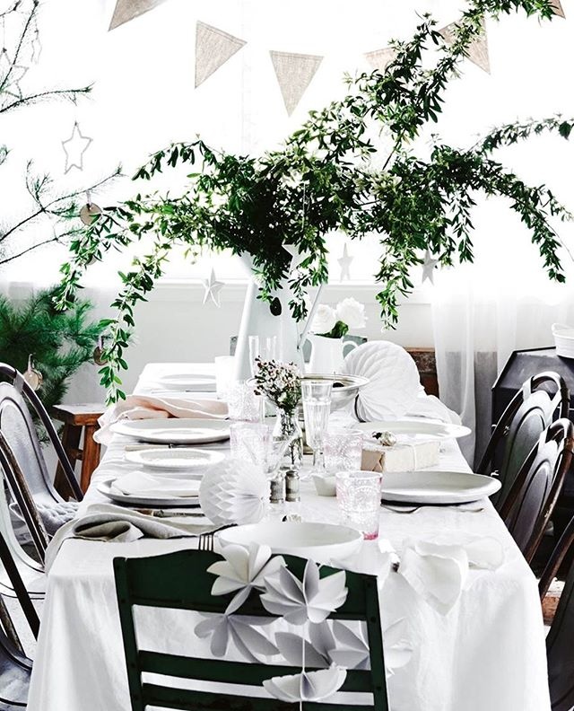Dreaming of a white #Christmas? Too bad we live in Australia, where snow in December is as rare as a leftover piece of pudding! But with a little ingenuity, you can easily style a fresh, white festive theme. ⁠
⁠
Click the link in our bio for some decorating inspiration! ⁠
⁠
Photography @lisacohenphoto⁠
⁠
#Christmas #tablesetting #festive #foliage