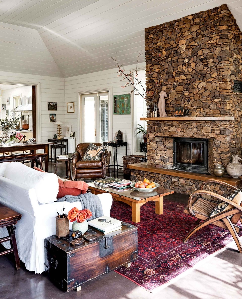 Before Eric Savage and Clive West purchased this historic cottage in Berrima in 2001, it seemed destined for demolition. ⁠
⁠
"Since we restored it," says Eric, "it has been heritage listed by the local council, winning a heritage award for the restoration."⁠
⁠
Tap the link in our bio to explore the home which is surrounded by a cultivated garden filled with roses, fruit trees and vegetables. ⁠
⁠
Photography: @mtwee1⁠
Styling: @johnmangila⁠
⁠
#livingroom #fireplace #restoration⁠
⁠
