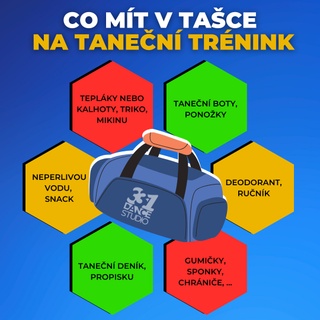 ❓ Co mít v tašce na taneční trénink? 😊⁠
⁠
✅ Tepláky nebo kalhoty, triko, mikinu ⁠
✅ Taneční boty, ponožky ⁠
✅ Neperlivou vodu, snack ⁠
✅ Ručník, deodorant ⁠
✅ Taneční deník, propisku ⁠
✅ Gumičky, sponky, chrániče, atd.  ⁠
⁠
❓A co nosíš v tašce nebo baťohu ty? ⁠
👉 Dej nám vědět do komentářů. ⁠
⁠
Jestli se ti tento příspěvek líbí ⤵️⁠
⁠
❤️ dej mu lajk ⁠
💟 sdílej ho⁠
🏷 sleduj @331dancestudio ⁠
⁠
Nebo si s námi přijď rovnou zatancovat ⤵️⁠
⁠
✅ Taneční lekce v Olomouci: ⁠
👉 www.331.cz/olomouc 👈⁠
⁠
✅ Taneční lekce v Praze:⁠
👉 www.331.cz/praha 👈⁠
⁠
#331dancestudio #tanecolomouc #tanec #tance #tanecniskola #tanecnistudio #tanecnitipy #tipyprotanecniky #tancovani #tanecni #taneční #dnestancim #dnestancujem #tanecnik #tanečník #tanecnice #tanečnice #tanecnici #tanecnisvet #tancuj #tancujeme #tancim #tancime #tancimesrdcem #czechdance #czechdancer #czechdancers #czdance #czdancer #czdancers⁠