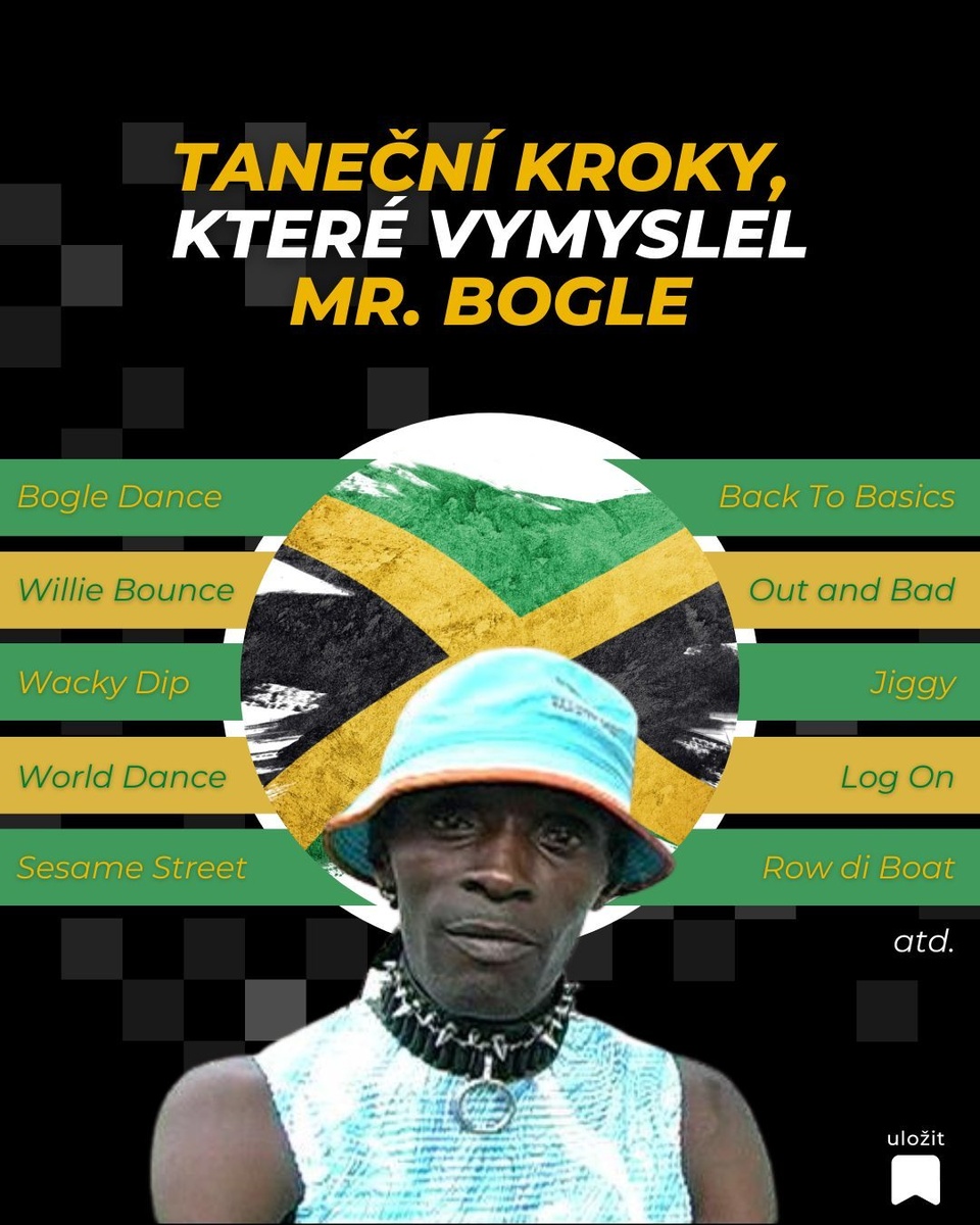 ❓ Které taneční kroky vymyslel Mr. Bogle? 🇯🇲⁠
⁠
Mr. Bogle, Father Bogle nebo Mr. Wacky. To jsou přezdívky asi nejdůležitější osobnosti taneční dancehall scény 😊⁠
⁠
Je totiž autorem mnoha tanečních kroků. Ve skutečnosti jich žádný jiný tanečník nevymyslel více. Mezi jeho nejznámější taneční kroky patří Bogle Dance (první crossoverový taneční pohyb), Willie Bounce (tento krok pojmenoval po svém příteli a členovi Black Roses Crew Willie Haggartovi), Wacky Dip, Sesame Street nebo třeba Log On 😍⁠
⁠
Mr. Boglovi se podrobněji věnujeme v novém článku na našem blogu: ⁠
👉 www.331.cz/bogle 👈 ⁠
⁠
Pro další taneční tipy sleduj ⁠
▶️ @331dancestudio ◀️⁠
⁠
#331dancestudio #olomouc #olomouc_city #olomouccity #tanecolomouc #tanec #tance #tanecniskola #tanecnistudio #tanecniskupina #tancovani #tanecni #taneční #tanecnici #tanecnisvet #czechdance #czdance #tanecnitipy #tipyprotanecniky #jaknatanec #streetdance #dancehall #bogle #mrbogle #mrwacky #jamaica #tanecnikroky