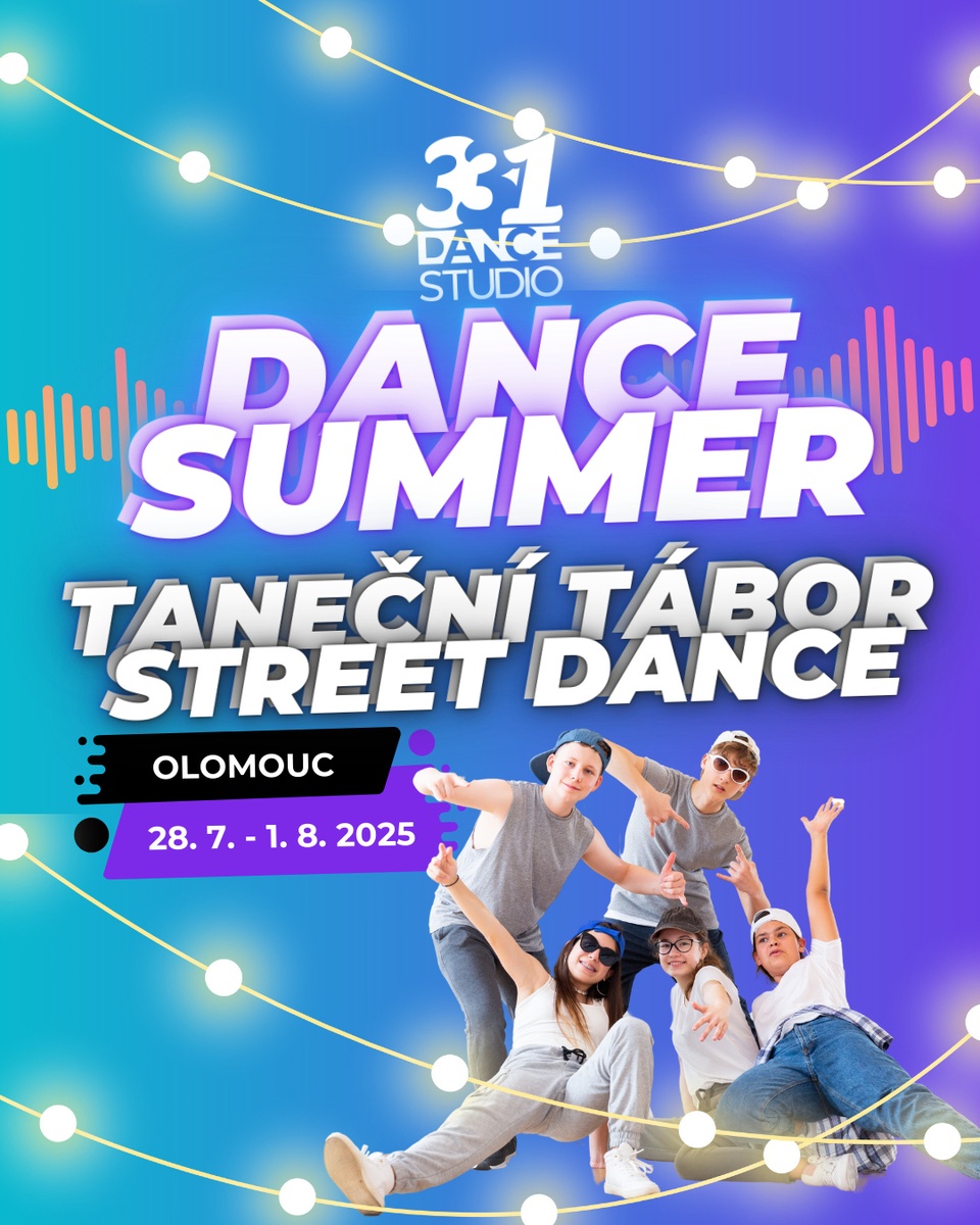 ⭐ 331 Dance Summer⁠
⁠
Příměstský taneční tábor 331 Dance Summer je určený dětem a teenagerům ve věku 8 - 15 let. Jeho hlavní náplní bude samozřejmě tanec, přihlásit se každopádně můžou i úplní začátečníci. Kromě toho nás čeká spousta dalších aktivit, různé hry, soutěže, výlet, ale i závěrečné vystoupení pro rodiče 🥳⁠
⁠
⚠️ Přijď se bavit, poslouchat skvělou hudbu, tancovat, poznat nové kámoše a kámošky 😍 ⁠
⁠
331 DANCE SUMMER 2025⁠
✔️ 28.7.2025 - 1.8.2025⁠
✔️ Olomouc⁠
⁠✔️ přihlášky na www.331.cz/tabor ⁠
⁠
Jestli se ti tento příspěvek líbí ⤵️⁠
⁠
❤️ dej mu lajk ⁠
✍️ napiš do komentářů svoje postřehy⁠
💟 sdílej ho⁠
🏷 sleduj @331dancestudio ⁠
⁠
Nebo si s námi přijď rovnou zatancovat ⤵️⁠
⁠
✅ Taneční lekce v Olomouci: ⁠
👉 www.331.cz/olomouc 👈⁠
⁠
✅ Taneční lekce v Praze:⁠
👉 www.331.cz/praha 👈⁠
⁠
#331dancestudio #olomouc #olomouc_city #olomouccity #tanecolomouc #tanec #tance #tanecniskola #tanecnistudio #volomouci #kamvolomouci #tancovani #tanecni #taneční #dnestancim #dnestancujem #tanecnik #tanecnice #tanecnici #tancujeme #streetdance #hiphopdance #hiphoptanec #tabor #taborolomouc #primestskytabor #tanecnitabor #331dancesummer #331family