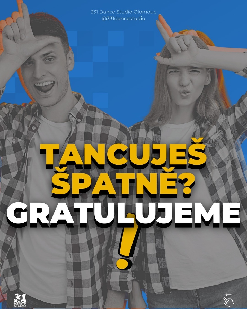 😮 Tancuješ špatně? Gratulujeme! 😍 ⁠
⬅ Nezapomeň posunout i na další snímky 😉 ⁠
⁠
Ano, čteš dobře. Za to, že tancuješ špatně, se vůbec nemusíš stydět. Proč? To se dozvíš v našem dnešním příspěvku 😊 ⁠
⁠
A jestli se ti tento příspěvek líbí ⤵️⁠
⁠
❤️ dej mu lajk ⁠
✍️ napiš do komentářů svoje postřehy⁠
💟 sdílej ho⁠
🏷 sleduj @331dancestudio ⁠
⁠
Nebo si s námi přijď rovnou zatancovat ⤵️⁠
⁠
✅ Taneční lekce v Olomouci: ⁠
👉 www.331.cz/olomouc 👈⁠
⁠
✅ Taneční lekce v Praze:⁠
👉 www.331.cz/praha 👈⁠
⁠
#tanecnitipy #tipyprotanecniky #jaknatanec #tanec #tancovani #tanecni #taneční #tanecniskola #tanecnistudio #tanecniskupina #tanecnik #tanečník #tanecnice #tanečnice #tanecnici #tanecnisvet #tanecniscena #ceskytanec #czechdance #czechdancer #czechdancers #czdance #czdancer #czdancers #tanecnitrenink #tanecnitreninky #tanecnikurz #tanecnikurzy #tanecnilekce #331dancestudio
