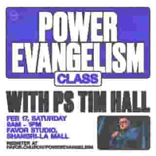 If you want to get equipped to share God’s love, witness people get saved, and experience healing and transformation through the power of evangelism, join us for our Power Evangelism class with Ps Tim Hall happening on Feb 17, Saturday, from 9AM-1PM at our Favor Studio, Shangri-La Mall.⁠
⁠
Ps Tim is one of Australia’s leading evangelists, and together with his wife Jacque, they have ministered worldwide and seen a great manifestation of the power of God with millions responding to the gospel, thousands healed, drastically changed, baptized in the Holy Spirit, and filled with a fresh touch of revival power.⁠
⁠
It's going to be an exciting and powerful day, fam! Come expectant! 🔥 For more info and to register, head to favor.church/powerevanglism. Hurry, because we only have limited slots available! 🙌🏼⁠
⁠
#favorchurch