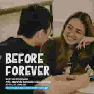 Hey, fam! Our next Before Forever batch is happening on April 13 and 20. Before Forever is our pre-marital counseling course, where you get to attend sessions with other couples and meet with our counselors.⁠
⁠
The goal of this course is to help you prepare for forever with your future spouse! So if you're getting married or are planning to get married, mark your calendars! You also can sign up as early as now so you're sure to receive updates from our team. See you there! 🫶🏼⁠
⁠
#favorchurch