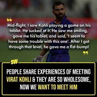 Cricket is often associated with emotions, this is probably because our nation treats the sport as something very special. This, in-turn, means that the players are just as important to us. The kind of love that Virat Kohli gets, is one example. So understandably, it means a whole lot when fans get to meet him. Of course, people are left with different experiences, but it’s always exciting to get to hear these stories. Click the link in the bio to read sweet stories of people who met Kohli.

#SWEditDesk #WorldCup2023 #WorldCup #IndiaVsAustralia #ViratKohli