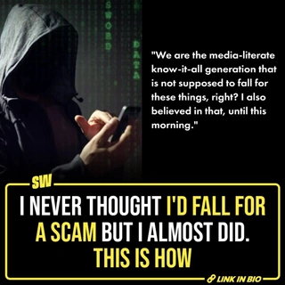 Isn’t it a general human tendency to feel that nothing wrong is ever going to happen to us? Nobody thinks they'd become a victim of a scam or a fraud over a call.

These scenarios make for a good Netflix show plot, but in real life, nah! Especially not for our generation, who has grown up on these cautionary tales through shows, movies, newspaper articles, and more recently, countless reels. However, all my perceptions altered after what happened to me this morning. Click the link in the bio to read the story of how I almost got scammed and who saved me.

@soumyasekhardas

[ Scam , calls , fraud ]

#SWEditDesk