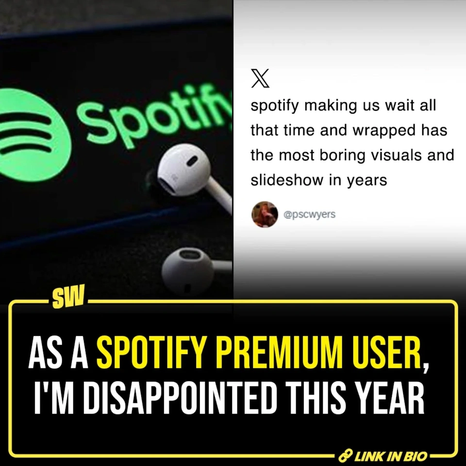 Rs. 119 per month might not be a big amount for some of us but when one pays for something, they also expect the service to be up to the mark. But sadly, this year Spotify Wrapped disappointed the majority of us when the Internet discovered that their musical journey of one year has been compromised with AI podcast and missing features. It was divided into absurd phases like 'Pilates Princess' or 'Time Travel Holi Bollywood' instead of engaging visuals and insights - something that made Spotify stand out from the crowd. Not only this, they are also accused of not providing complete credit to artists, especially lyricists for their hard work.

✍️: @notsopreet

[Spotify Wrapped, Spotify, Premium]

#SWEditDesk