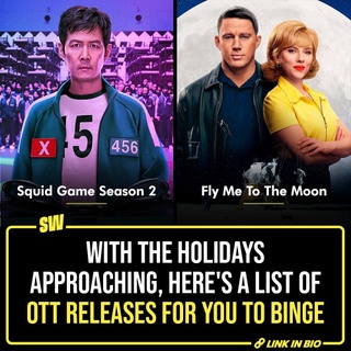 The holiday season is upon us, and so are some thrilling OTT releases this December to keep you company. Historical docu-series like ‘Churchill At War’, festive titles such as ‘That Christmas’, and some unsettling flicks including ‘Smile 2’ and ‘Agni’ are ready to roll on your screens. ‘Bandish Bandits’ is also returning with its second season that just can’t be missed.
Click the link in the bio for the ultimate watchlist that’ll keep you hooked!

@parulrajwanshi

[ OTT Releases , December , Netflix , Prime Video , Squid Game 2 ; Fly Me To The Moon , Bandish Bandits 2 ]

#SWEditDesk