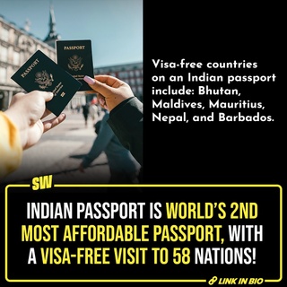 Did you know that you need to pay a fee of approx. ₹13,500 for getting a US passport? Meanwhile, Mexico has the world’s most expensive passport at roughly over ₹19,300 according to a latest report. The United Arab Emirates’ passport is the most affordable worldwide. Where does India rank on the list, and how much does it cost?

Click the link in the bio to find out.

[ India , Passport , Mexico, US , UAE , Visa Free ]

#SWEditDesk