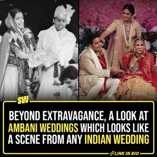 The wedding season screams of extravagance, and in our country, extravagance could easily be attributed to the Ambanis. I mean, have you looked at their weddings?

If not, then just click the Link in Bio because we did a very basic job and have compiled most of them together in one place. And if, for a minute, you look beyond the extravagance, these images could resemble scenes from any Indian wedding.

#SWEditDesk #AmbaniWedding #MukeshAmbani