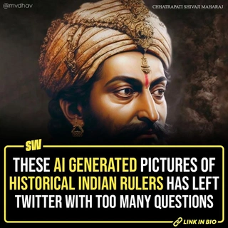 We spend most of our time wondering. And these days, AI is generating almost everything we’ve wasted our time imagining. Which is, well, very cool. Now, a Twitter user, Madhav Kohli (@mvdhav )used AI to generate pictures of historical Indian rulers. Madhav shared pictures that look lifelike and netizens have a lot of questions! Tap the link in our bio to take a look at them and let us know what do you think!