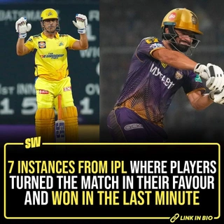People love sports because they can change in the blink of an eye. And cricket is no alien to this phenomenon, especially the IPL. Dubbed the gentleman’s game, there have been multiple instances in cricket where players swept the odds in their favour and took one for the team. Tap the link in our bio to witness seven instances from IPL where the players demonstrated their skills and won the match at the last minute.
