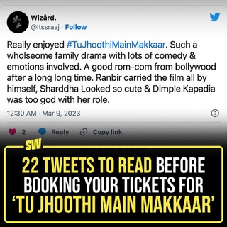 The movie revolves around Mikki (Ranbir Kapoor) and Tinni (Shraddha Kapoor), who meet each other on a bachelor’s trip with their friends and decide to date each other. However, what follows next is a rollercoaster of emotions and drama.

Tap the link in bio to have a quick look at what the audience thought of the movie, have a quick read before booking your tickets!