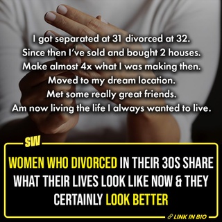 We live in a society, surrounded by people who keep telling us that getting married is the happy ending. This is especially the case for women. When in fact, it’s rarely true. Now, as unconventional it sounds (thanks to the same people), marriage is a choice and even if you’re married, staying in it, is a choice as well. Of course, divorce is a hush-hush topic still, but the reality is that it’s far better than staying in an unhappy relationship. Like any commitment, the end of a marriage might feel heavy, but it’s either temporary or you grow around it. The good part is, you’ll only feel better in the end. So clearly, divorce doesn’t have to be a sad story. Some women on Reddit shared some happy stories of divorce that are definitely hopeful. Click the link in the bio to read more.

#SWEditDesk