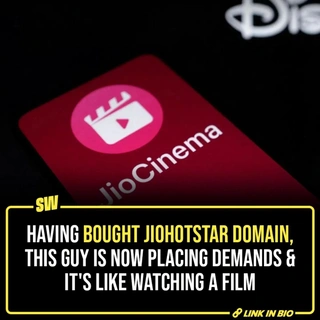 An anonymous Delhi-based app developer bought JioHotStar domain in 2023 predicting the merger. Fast forward to 2024, the merger is here but the domain rights are still with him. Releasing an open letter, he offers a deal - a rather unusual one - to Reliance. The plot takes a twist when Reliance responds to his request. Read the full story in bio!

@notsopreet

[JioHotstar, Reliance, Mukesh Ambani]

#SWEditDesk #jio
