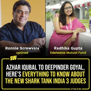India's favourite startup show, Shark Tank India, began streaming the brand new season 3 on Monday at SonyLIV. This time, the show has added six fresh faces to the jury panel with the familiar set of judges we've seen in the previous seasons.

This year's panel includes the OGs - Aman Gupta, co-founder of boAT; Anupam Mittal, CEO and founder of Shaadi.com; Vineeta Singh, co-founder and CEO of Sugar Cosmetics; Namita Thapar, Executive Director (ED) of Emcure Pharmaceuticals; Amit Jain CEO and co-founder of CarDekho and Peyush Bansal CEO and co-founder of Lenskart.

Moreover, the jury panel includes six additional entrepreneurs from across different industries. While we know all about the original judges, click the Link in Bio to know everything about the new judges of Shark Tank India 3.

#SWEditDesk #SharkTankIndia #AzharIqubal #sharktankindia3 #deepindergoyal 

✍: @sabharwalvas
